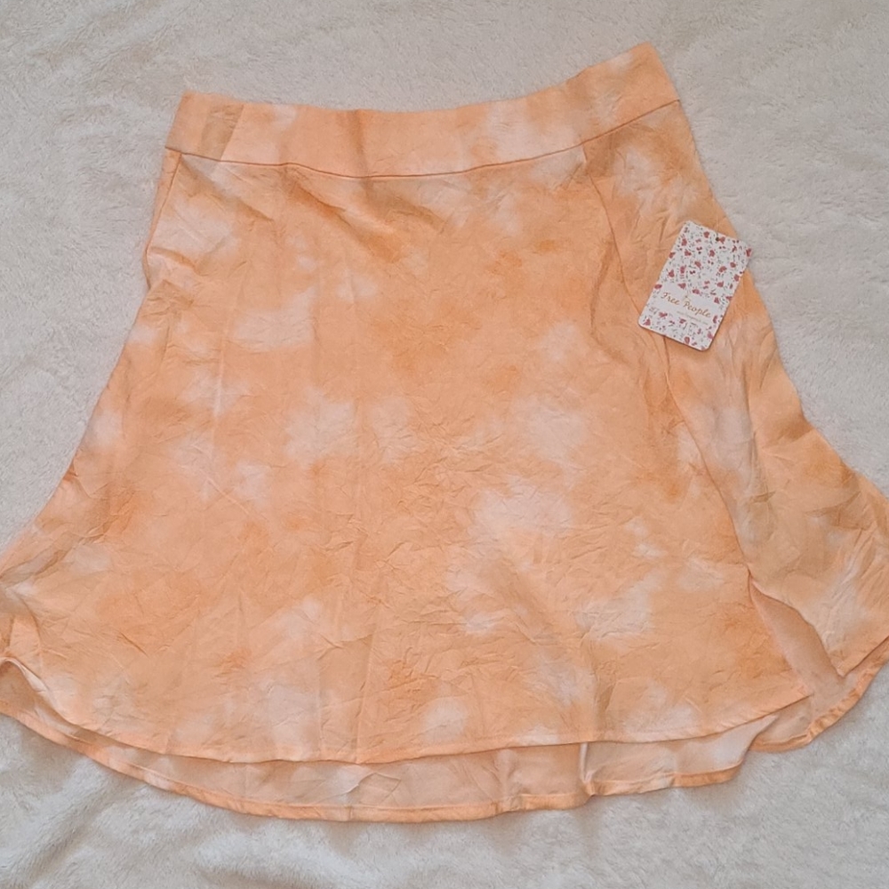 Free People Peach Skirt Flowy Size 8 NWT